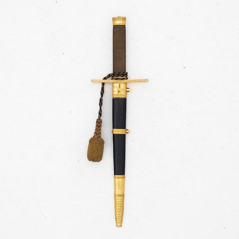 A Swedish Air force officer's dagger, with scabbard.