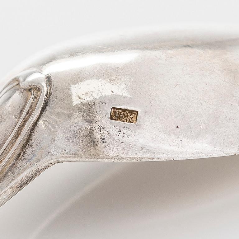 Josef Carl Klinkosch, dessertskedar, 12 st, silver, Wien, 1872-1922.