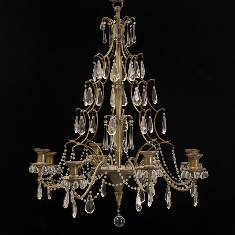 A second half of the 20th century rococo style chandelier.