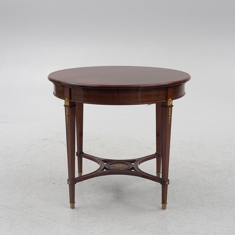 Sofa, 2 chairs, stool, table, Empire style, 5 pieces, 20th century.