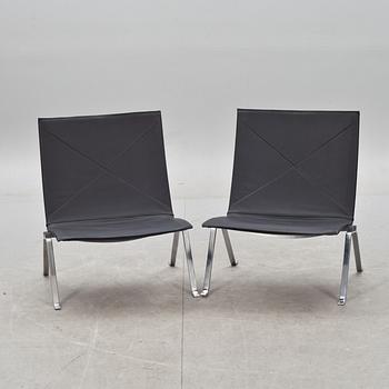 FÅTÖLJER ett par, "PK-22", Poul Kjaerholm, E. Kold Christensen.