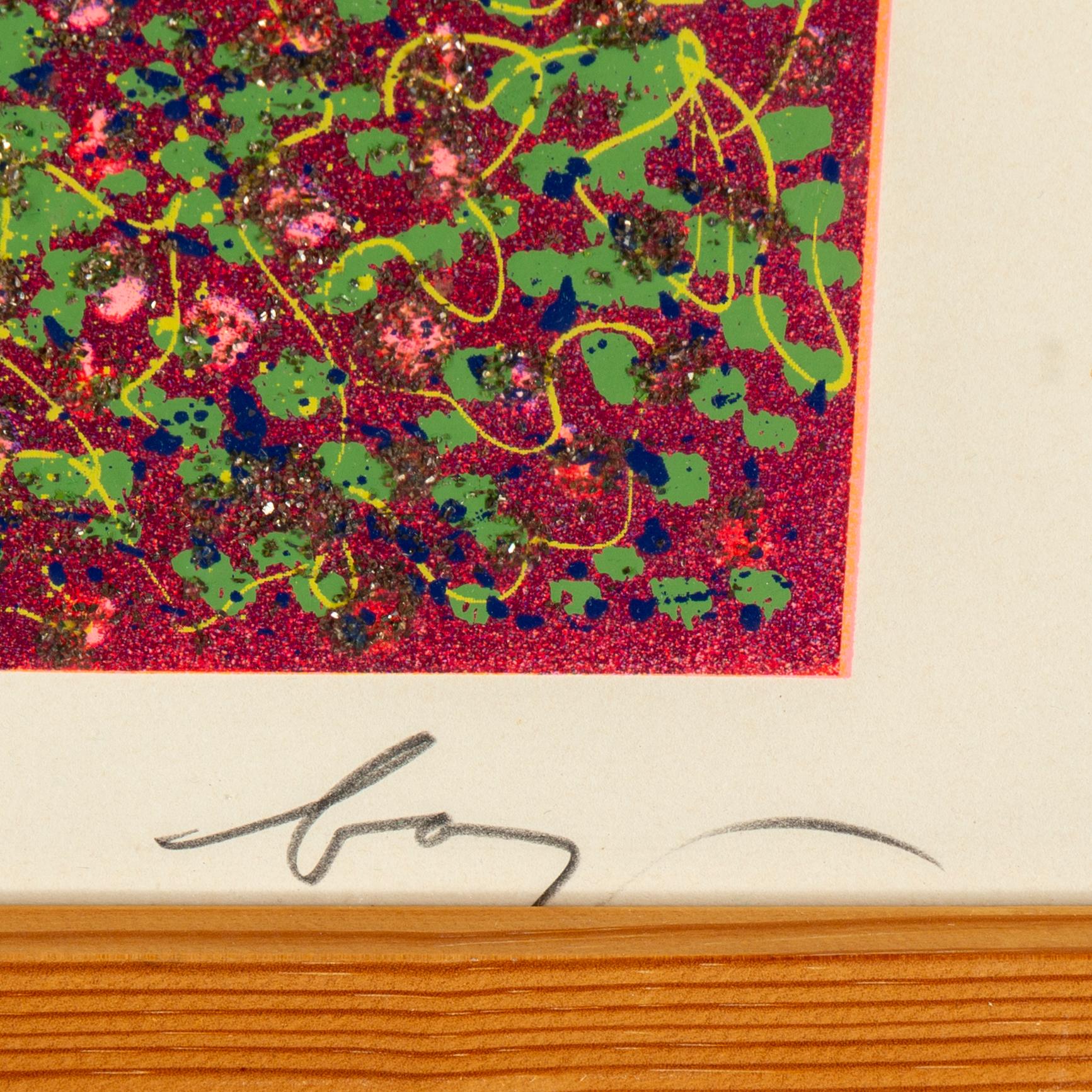 Enrico Baj, silkscreen with application. Signed and numbered 59/250.