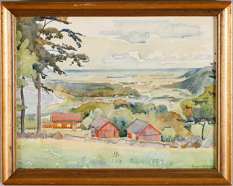 INGEGERD BESKOW, akvarell, signerad.