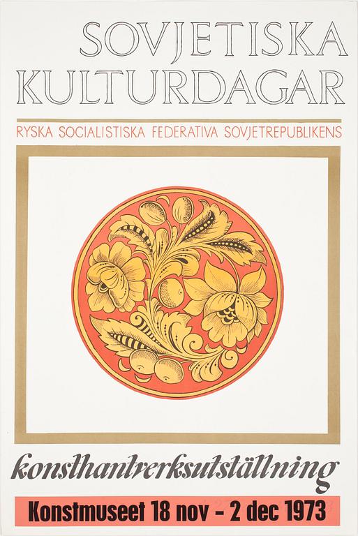 UTSTÄLLNINGSAFFISCHER, 11 st, 1900-talets andra hälft.