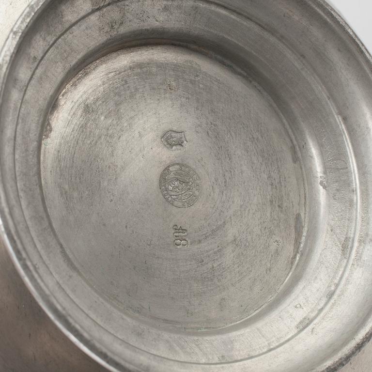 ANNA PETRUS, a pewter bowl from Svenskt Tenn, Stockholm, 1929.