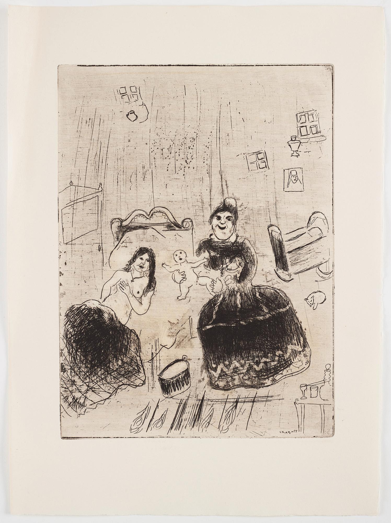 MARC CHAGALL, 71 st etsningar ur upplagan om 285 exemplar på Arches/MBM/J. Perrigot-papper, 1923-1948.