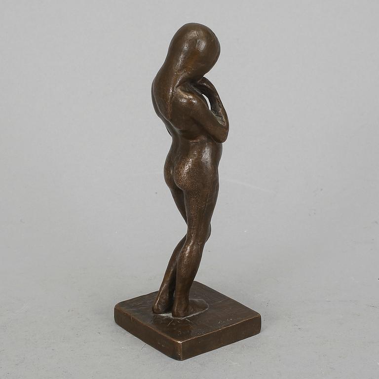 JOHANNES COLLIN, skulptur, brons, signerad, daterad 1904.