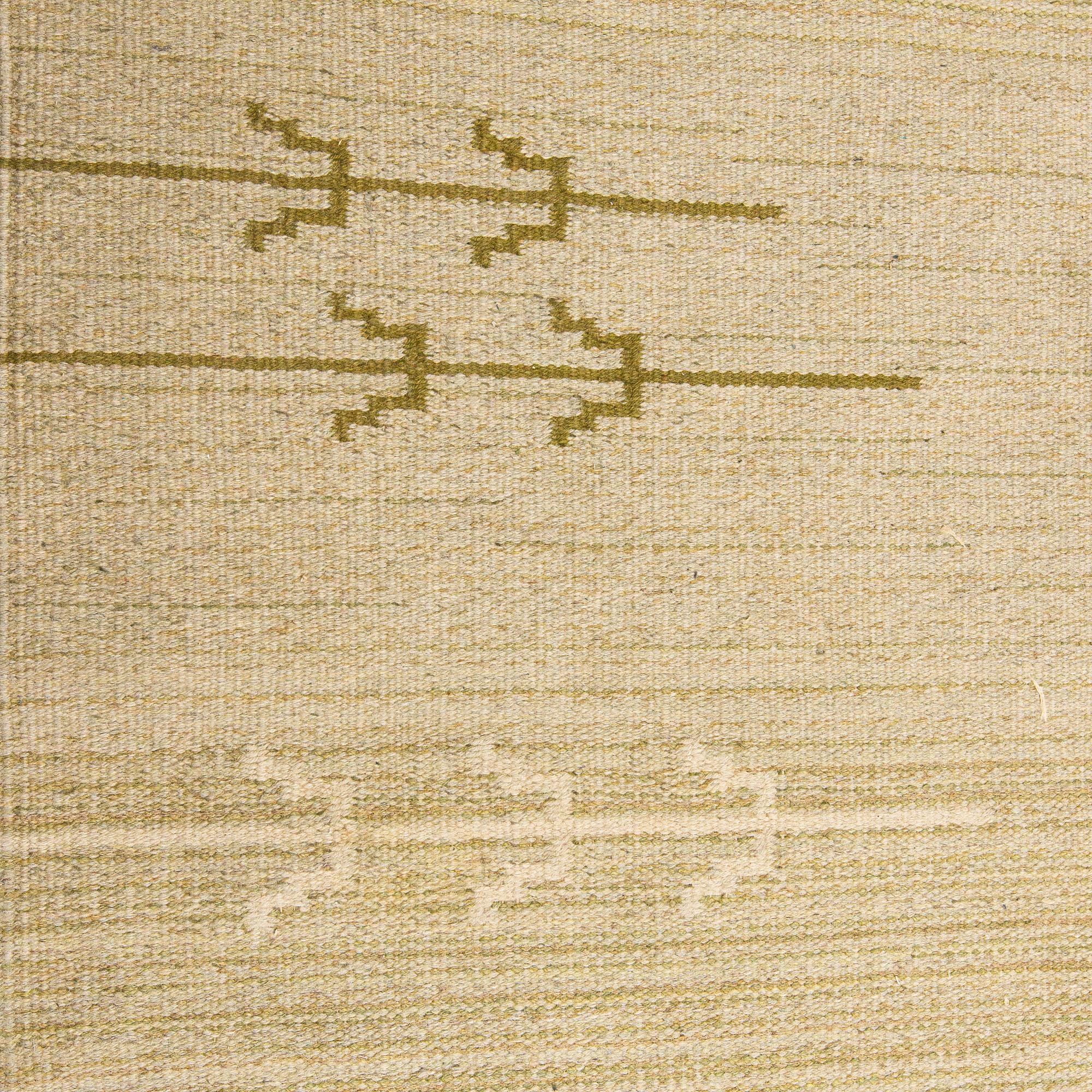 Greta Skogster-Lehtinen, a finnish flat weave carpet for Aaltosen Mattokutomo Kiikka Finland. C. 295 x 195 cm.