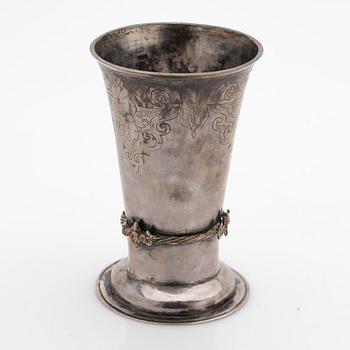 Beaker, silver, Nils Berlin (1693–1714), Kristianstad.