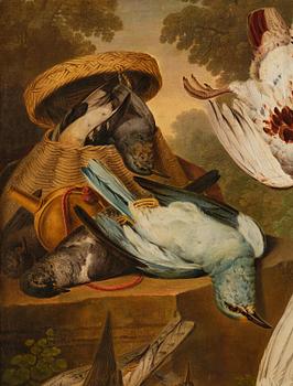 Jacob Xaver Vermoelen, Still Life with Pet Birds.