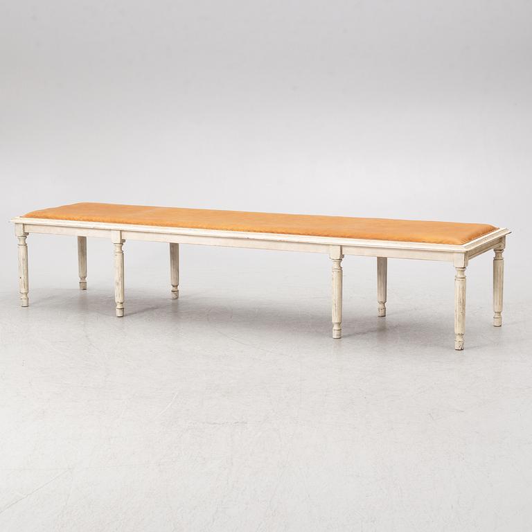 Bench, Gustavian style, second half of the 20th century.