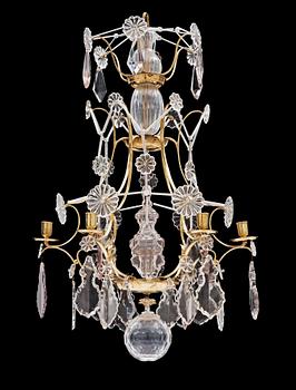 1594. A Swedish Rococo 18th century six-light chandelier.