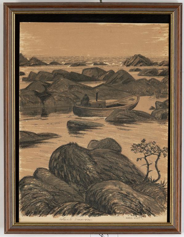 Roland Svensson, litografi, signerad.