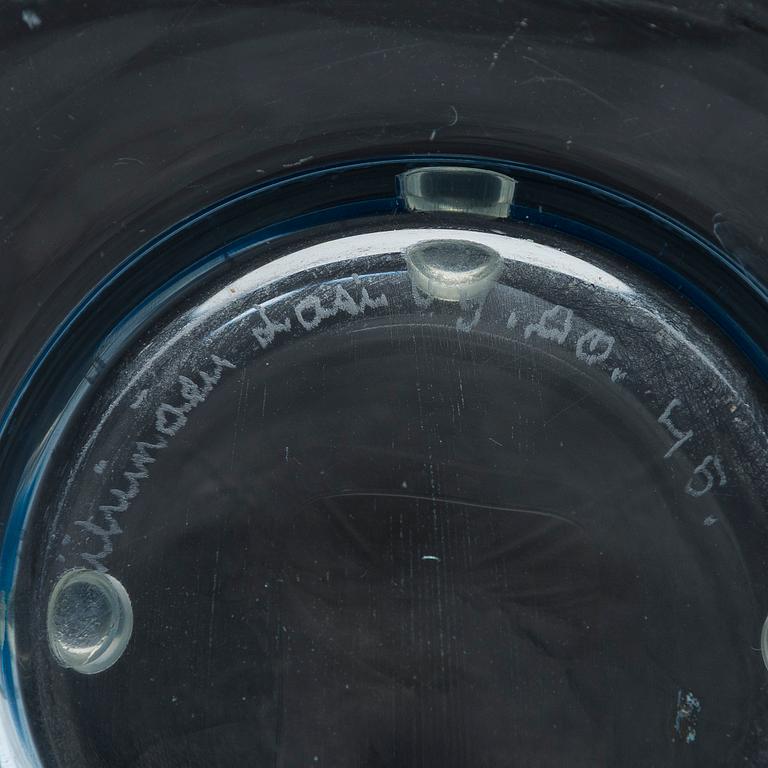 Gunnel Nyman, skål, modell 38/1081 Riihimäki Glassbruk Ab. Signerad Riihimäen Lasi Oy AO. 45. Formgiven 1938.