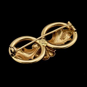 BROSCH, 18k guld, Ceson, Göteborg, 1900-tal. Vikt 5 g.
