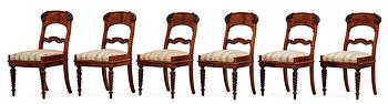 A set of Russian/Baltic late Empire 19th century four armchairs and six chairs.