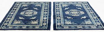 A matched pair of Baoutou rugs, China, c. 165 x 100-105 cm.