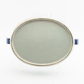 Värmefat, porslin, Qingdynastin, Jiaqing (1796-1820).