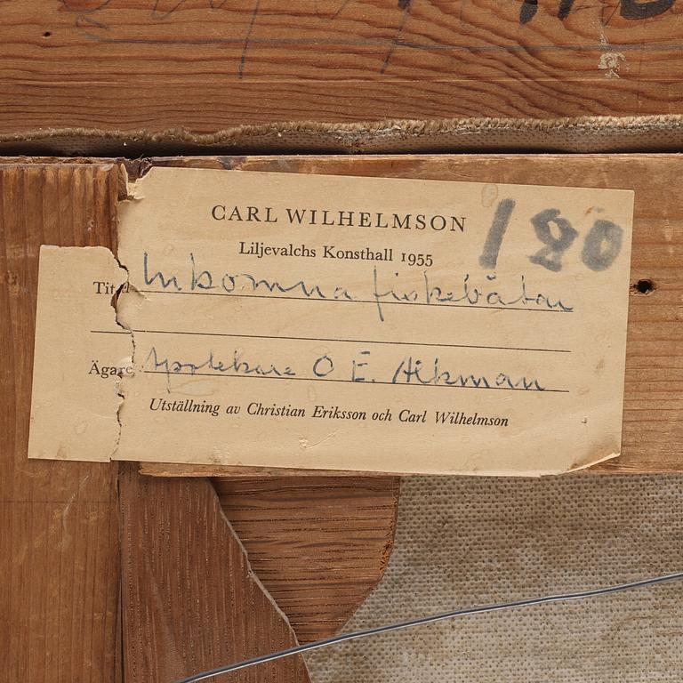 Carl Wilhelmson, "Inkomna fiskebåtar" (Fishing boats).