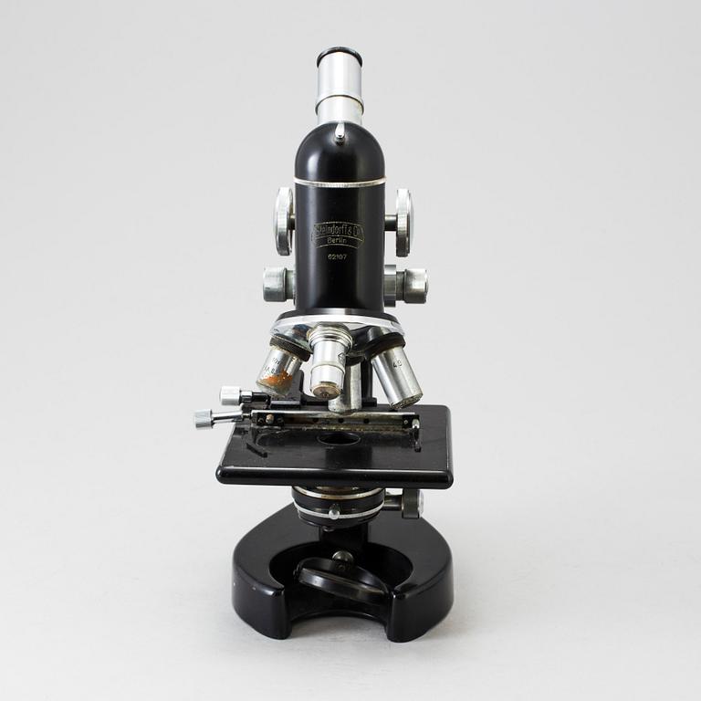 A microscope by Steindorff &Co, Berlin, in the first half of the 20th century.