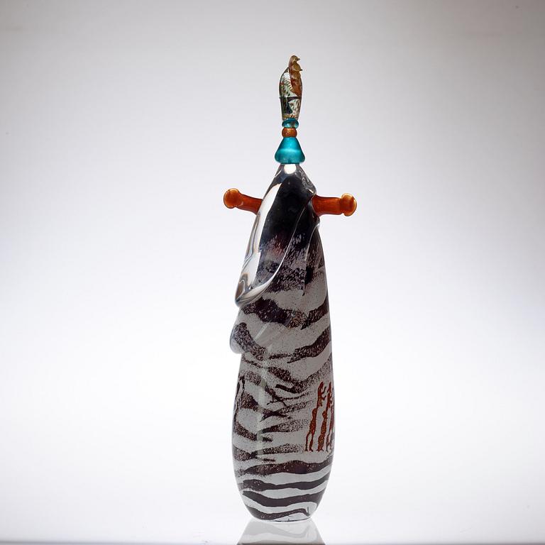 Kjell Engman, A unique Kjell Engman glass sculpture, Kosta Boda 1994.