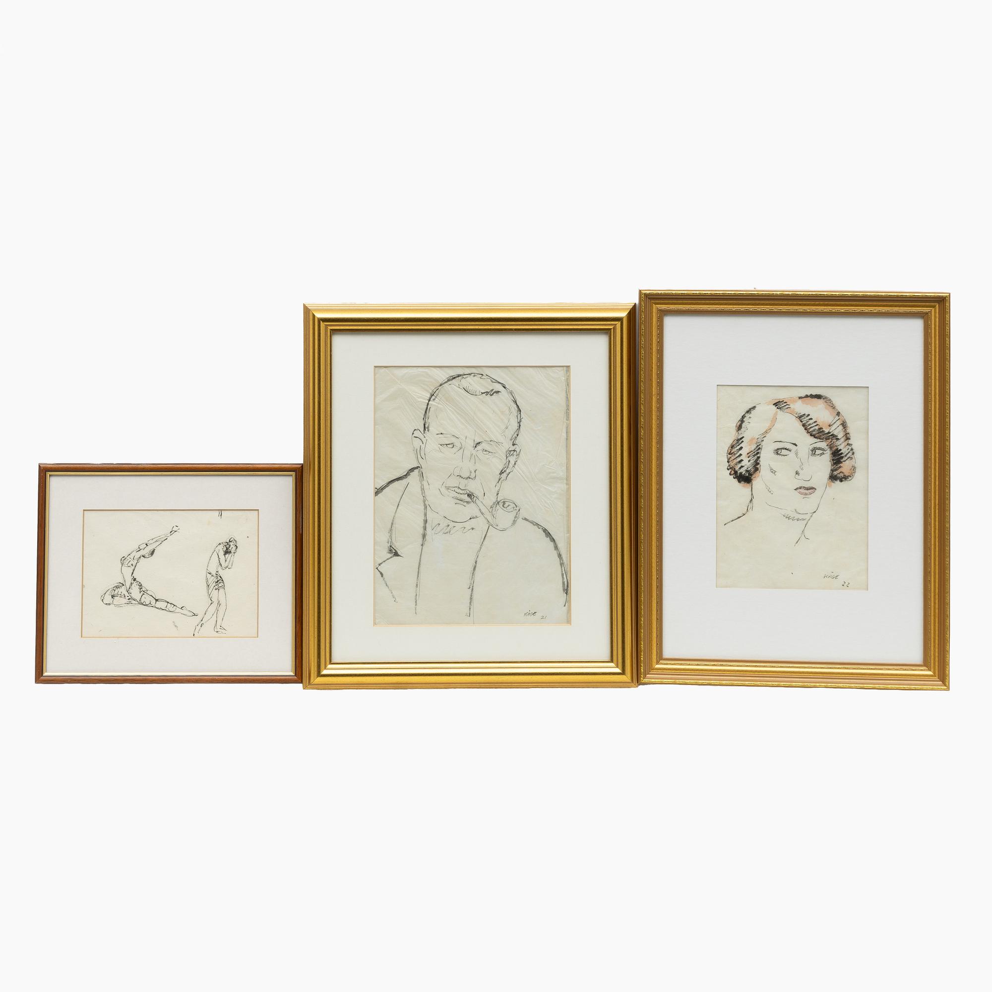 Wilhelm Kåge, Three sketches.