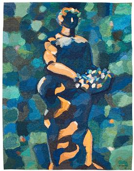 664. Olle Nyman, TAPESTRY. "Flora". Tapestry weave (gobelängteknik). 271 x 204 cm. Signed O. Nyman ALT.