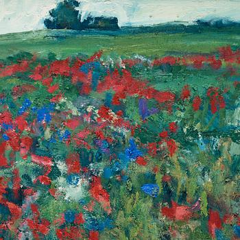 Gerhard Nordström, Landscape with poppies.