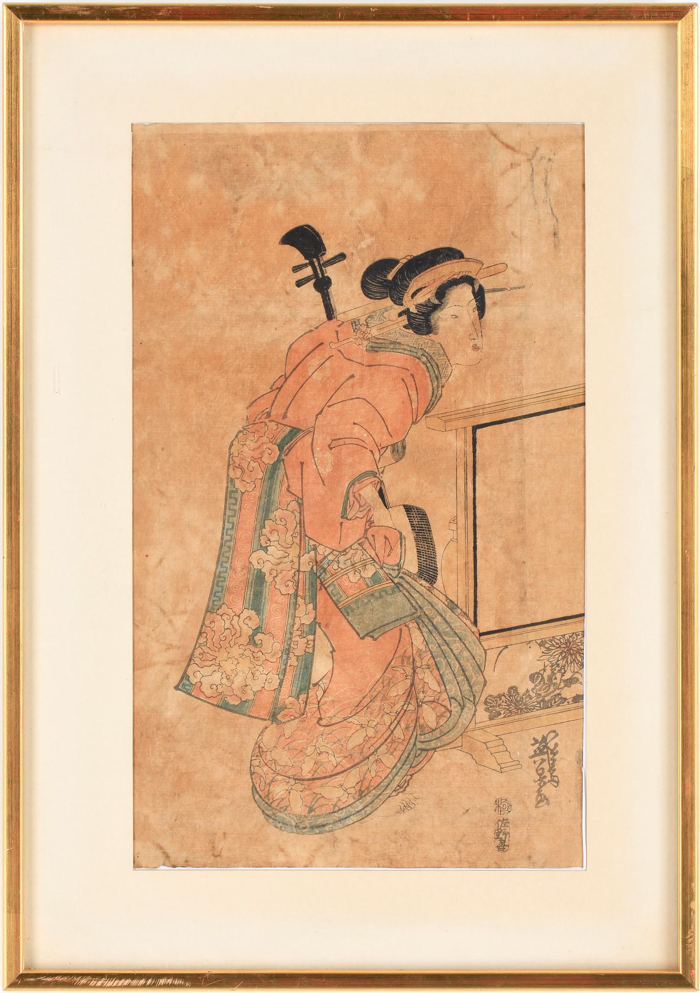 TRÄSNITT, 2 st, Japan, 1800-tal.