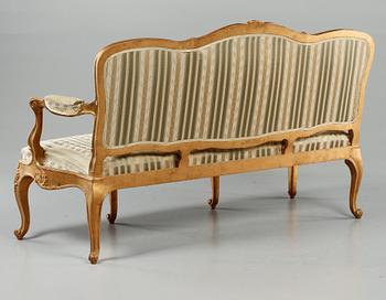 SALONGSGRUPP, 6 delar, rokokostil, 1900-talets mitt.