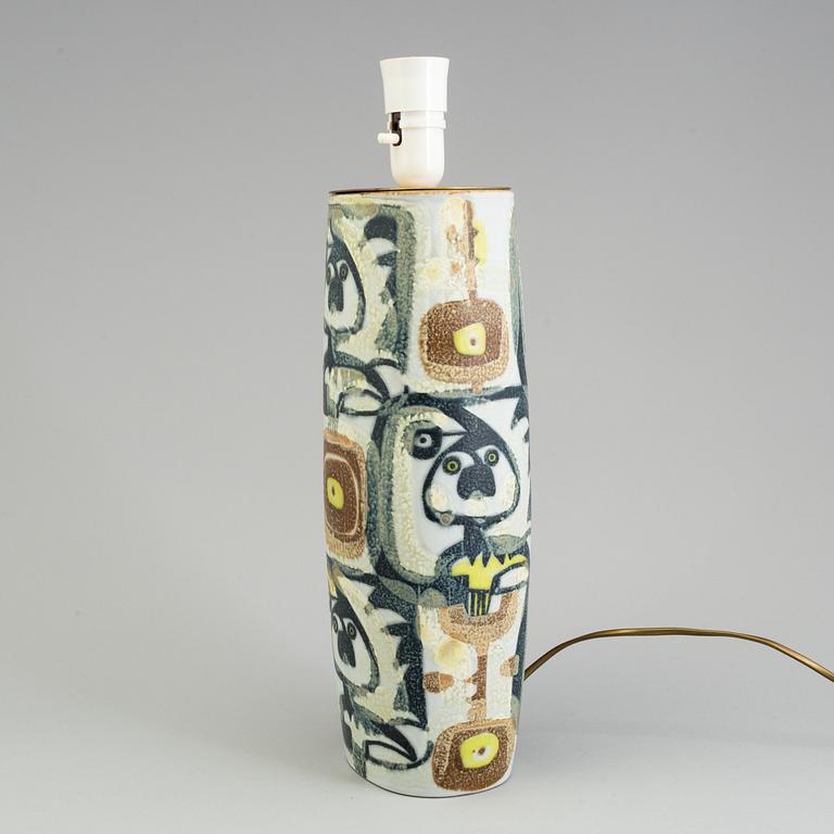 A ceramic table lamp by Johanne Gerber, Royal Copenhagen, 20th century.