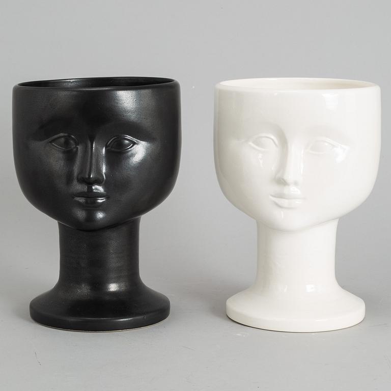 LISA LARSON, a pair of stoneware vases from K-Studion, Gustavsberg.