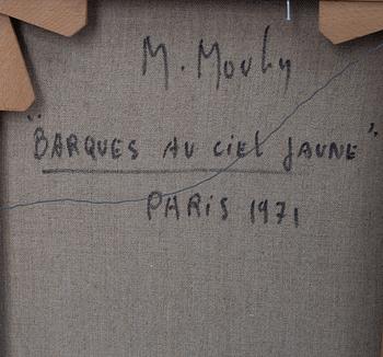 Marcel Mouly, "Barques au ciel jaune".