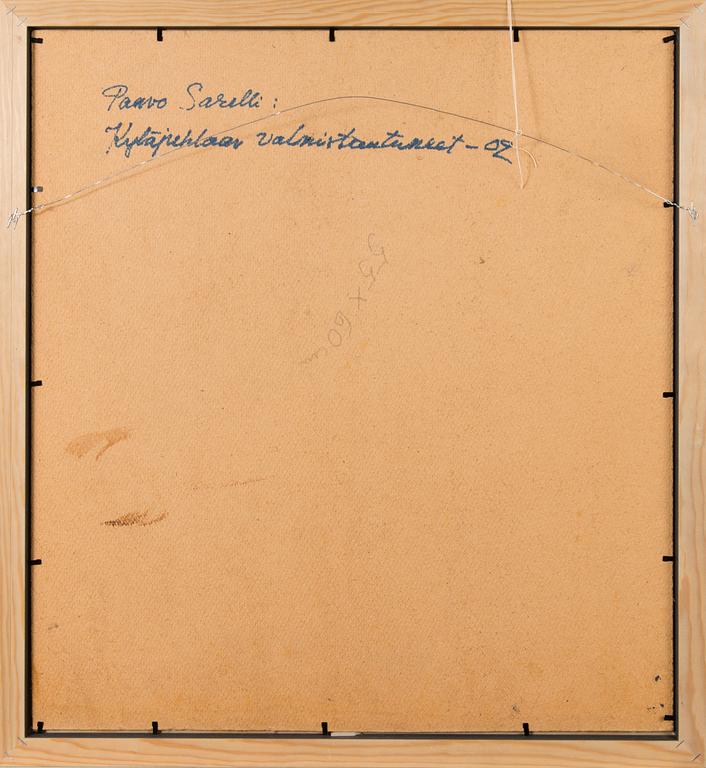 PAAVO SARELLI, öljy levylle, signeerattu ja päivätty -02.