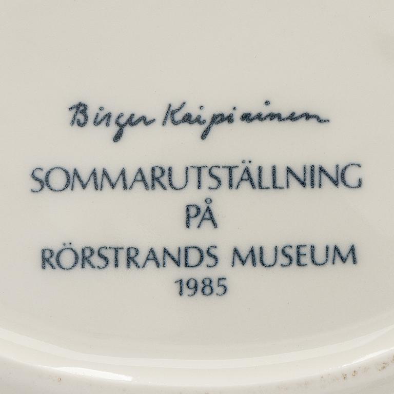 Birger Kaipiainen, Plate, porcelain, Birger Kaipiainen, Rörstrand, 1985.