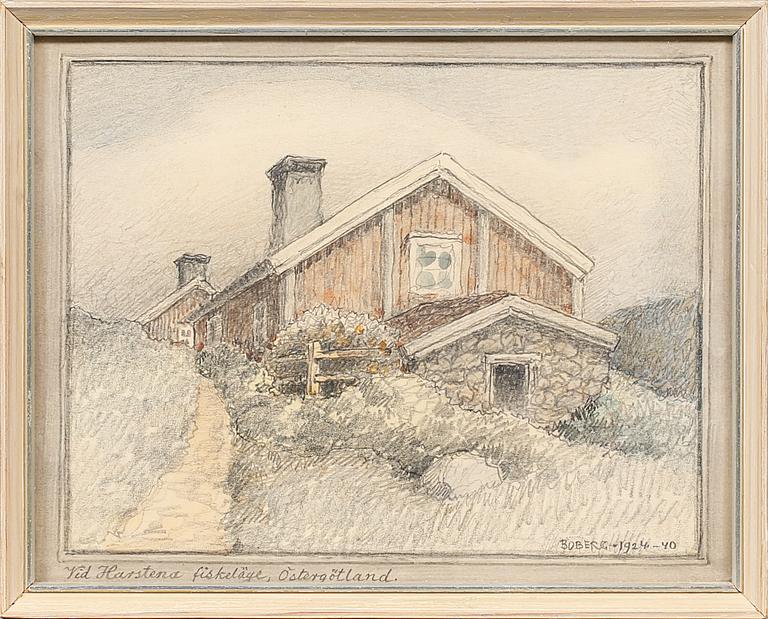 FERDINAND BOBERG, 4 st, teckningar, signerade och daterade 1915-41.