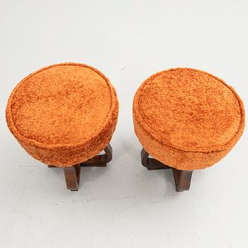 Stools, a pair, Art Deco, 20th century.
