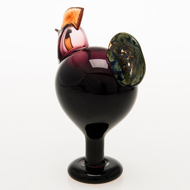 OIVA TOIKKA, a glass bird, signed O. Toikka Nuutajärvi, 1998.