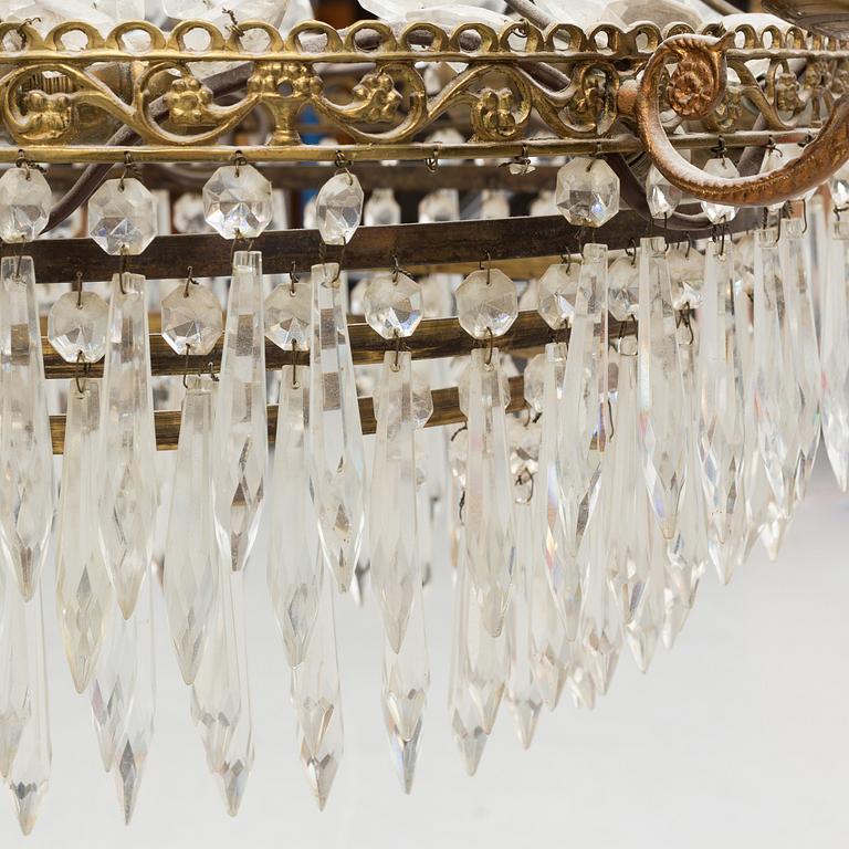 An Empire style chandelier, early 20th Century.