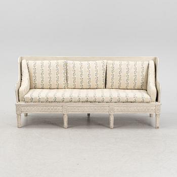 A Gustavian sofa, late 18th Century.