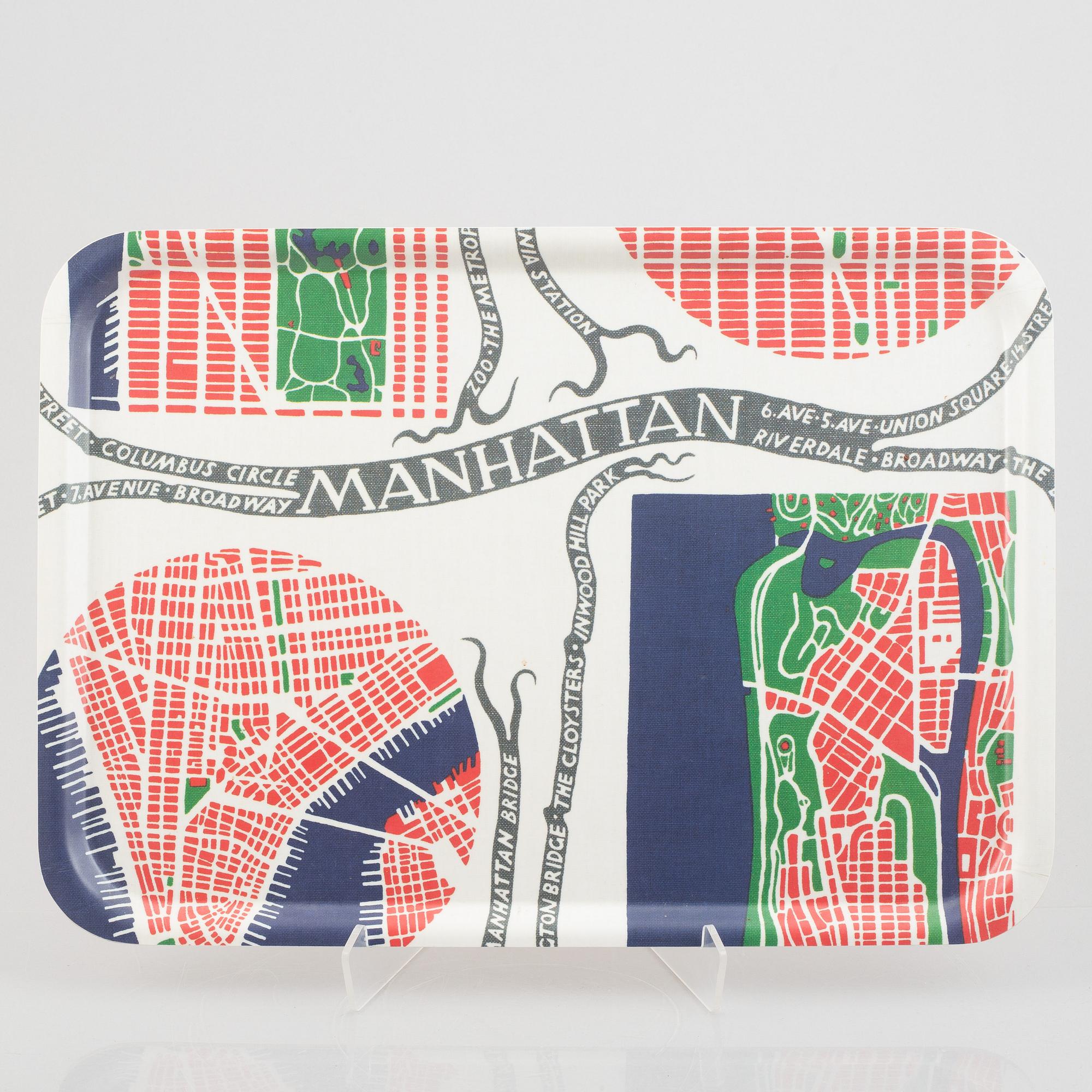 Josef Frank och Estrid Ericsson, brickor, 3 st, samt 1 underlägg, Svenskt Tenn.