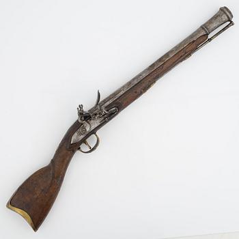 Pistoltrombon med flintlås, 1800-tal.