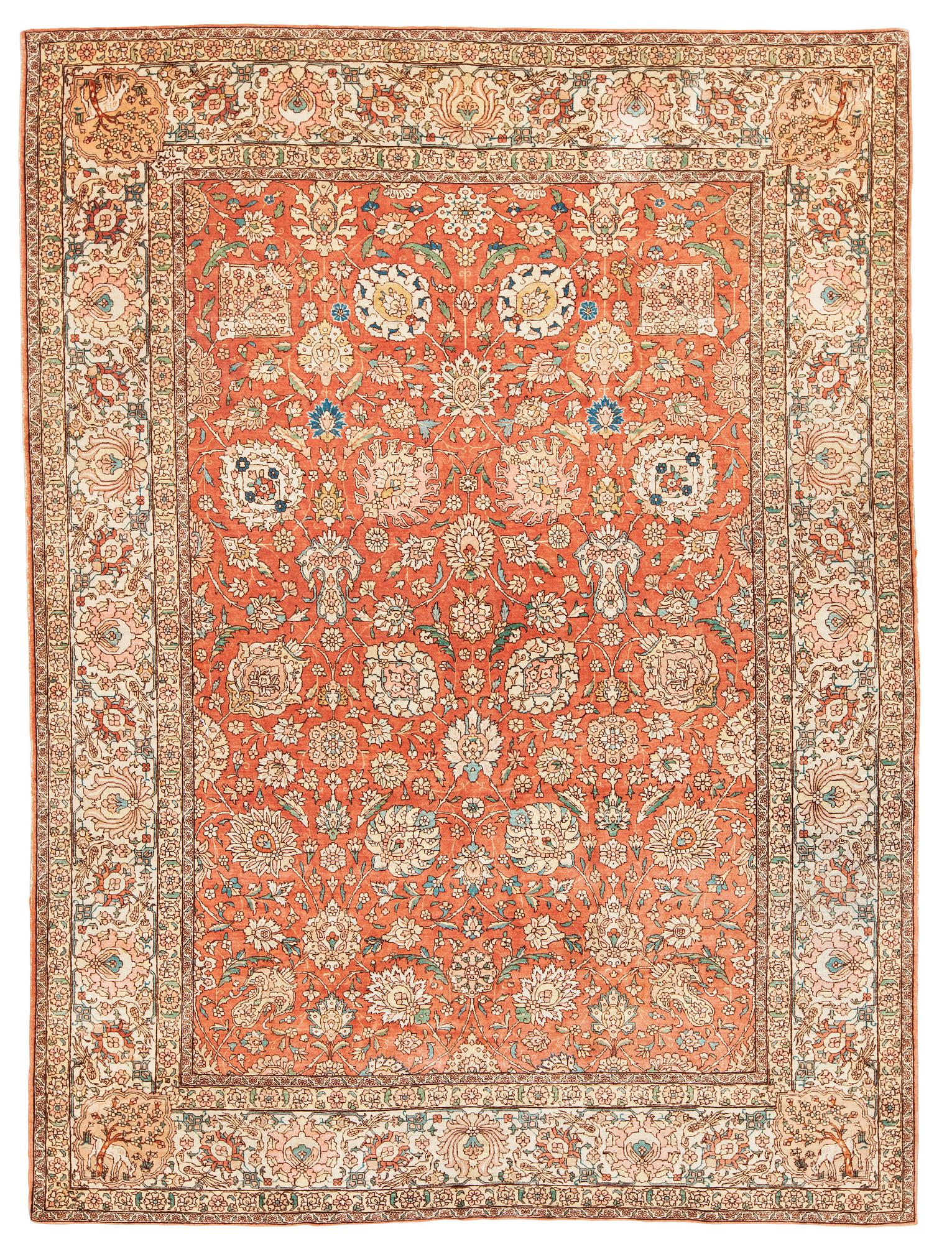 SEMI-ANTIQUE TABRIZ GHANADI. 333 x 248,5 cm.