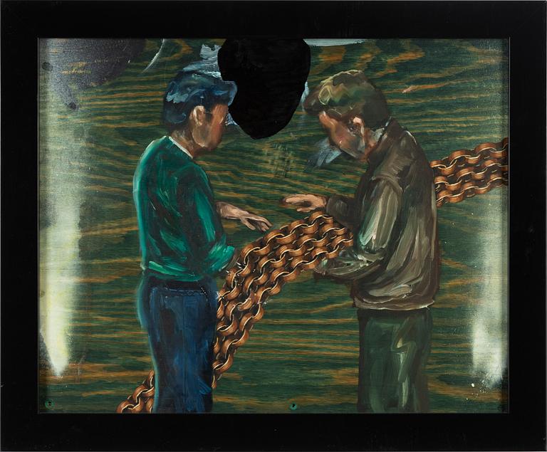 Ernst Billgren, oil on panel, signed.
