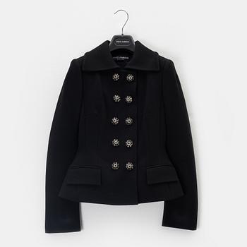 Dolce & Gabbana, A black wool jacket, size 38.