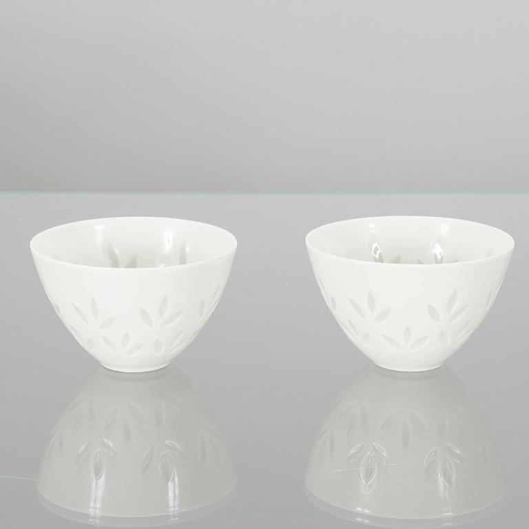 MALJOJA, 4 kpl, riisiposliinia, Friedl Holzer-Kjellberg Arabia 1900-luvun puoliväli.