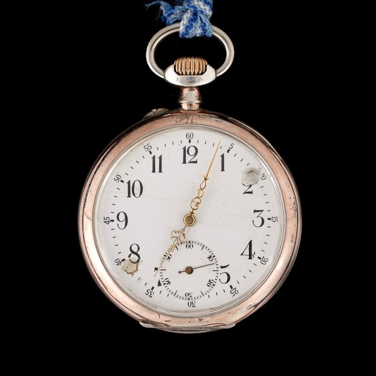FICKUR, låghaltigt silver,1900-talets första hälft.