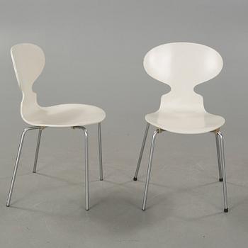 ARNE JACOBSEN, stolar, 6 st, "Myran", Fritz Hansen, 1970.
