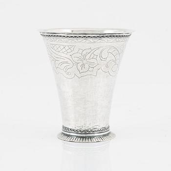 Johan Hedman, a silver beaker, Södertälje (1750-1786).