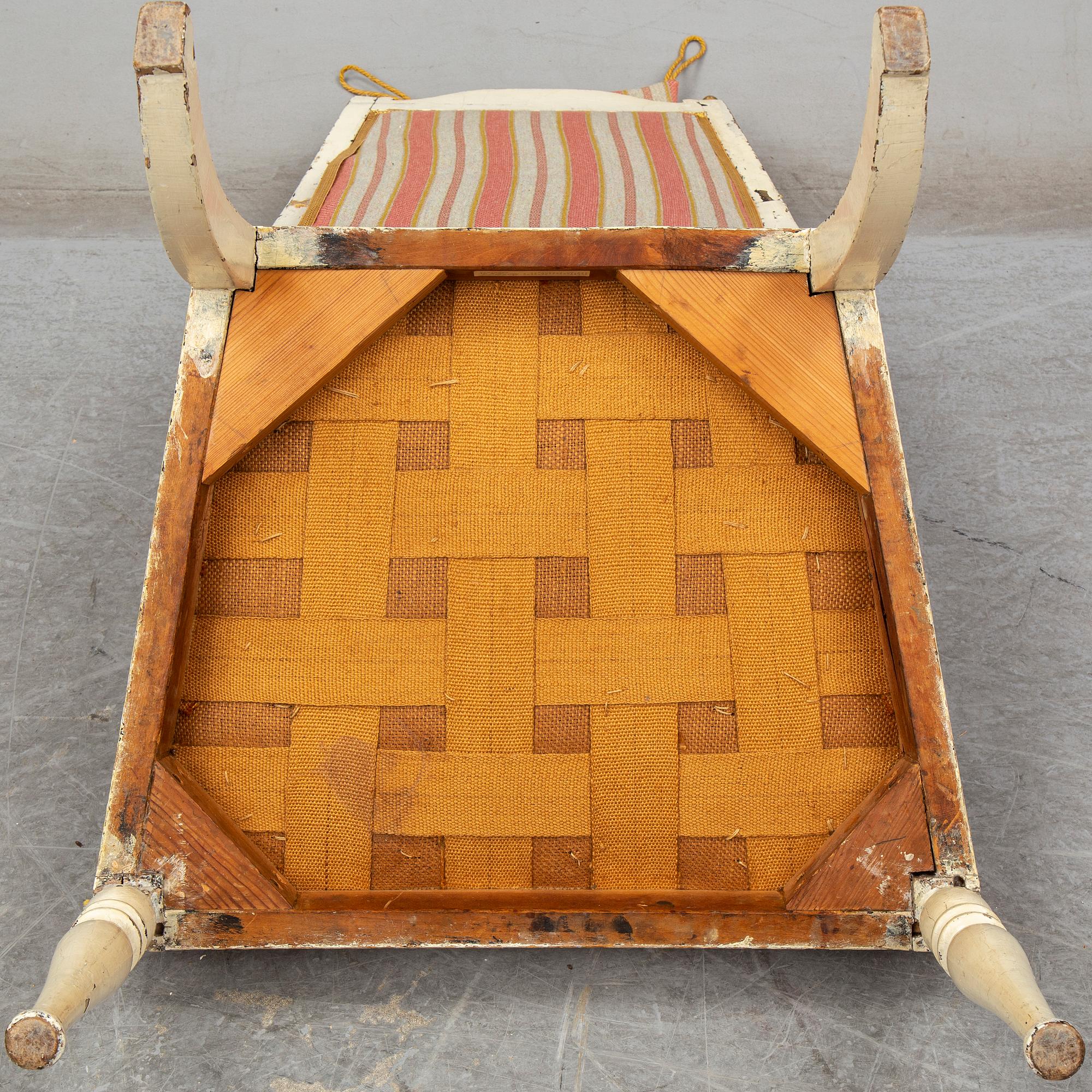 A late Gustavian armchair, attributed to Ephraim Ståhl, circa 1800.